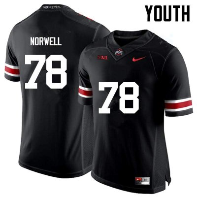 Youth Ohio State Buckeyes #78 Andrew Norwell Black Nike NCAA College Football Jersey Restock DEZ1144CN